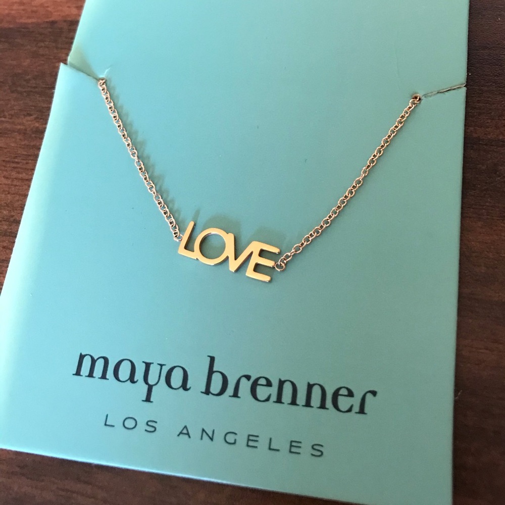 Maya Brenner rose gold LOVE bracelet